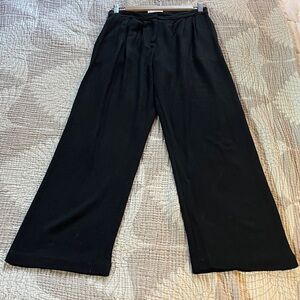 Lightweight flowy tailored black trousers